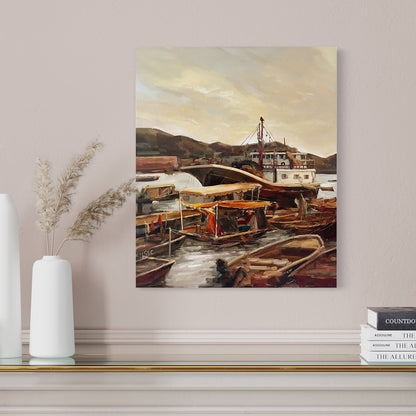 Life on a boat - Original Oil Painting | Landscape, seascape