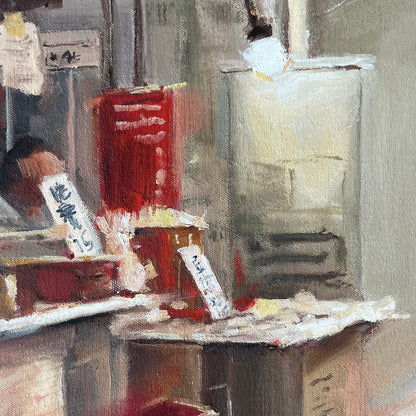 Hawker - Original Oil Painting | Market, exterior