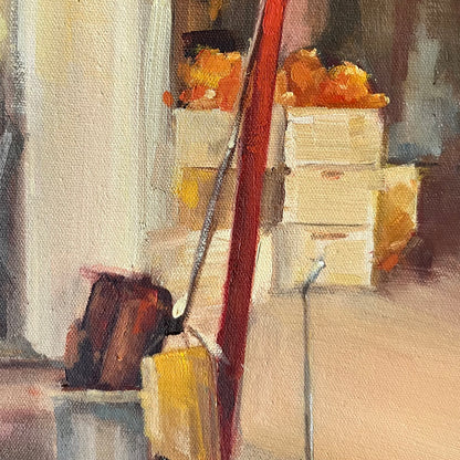 Evening Glow - Original Oil Painting | Market, exterior